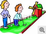 People Playing Miniature Golf Royalty Free Clipart Picture 090519-150324-339042