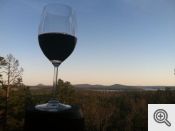 wine glass with view